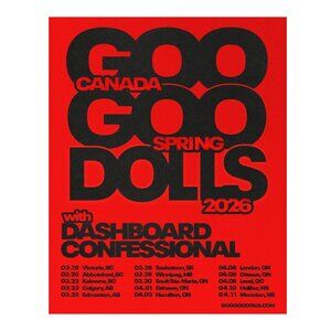Goo Goo Dolls 2026 – Canada Spring with Dashboard Confessional Poster 165